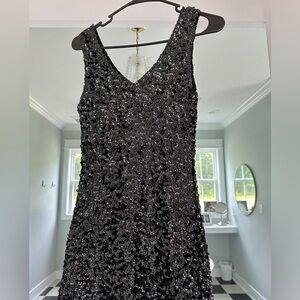 Women’s Sequined Dress, v neck